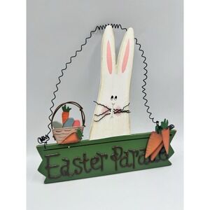 Vintage Easter Hanging Wood Ornament Sign Decor "Easter Parade"